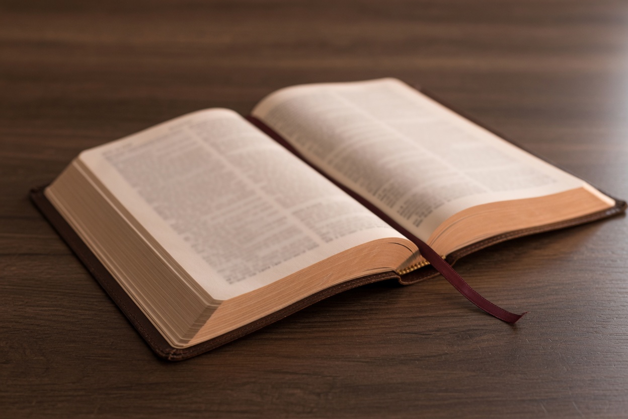 An open Bible
