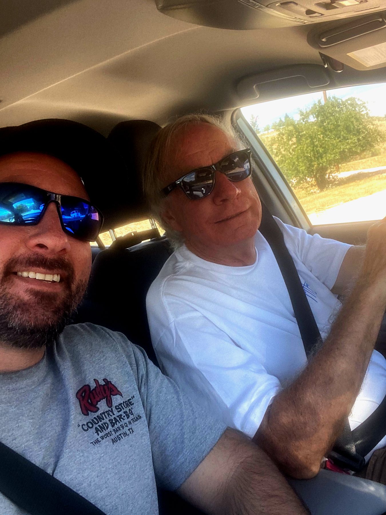 Pastor Mike Kestler riding with a friend